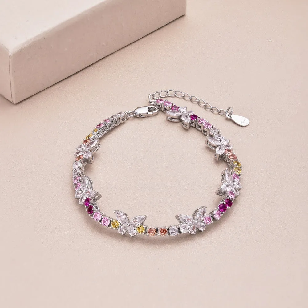 Butterfly Rainbow Tennis Bracelet