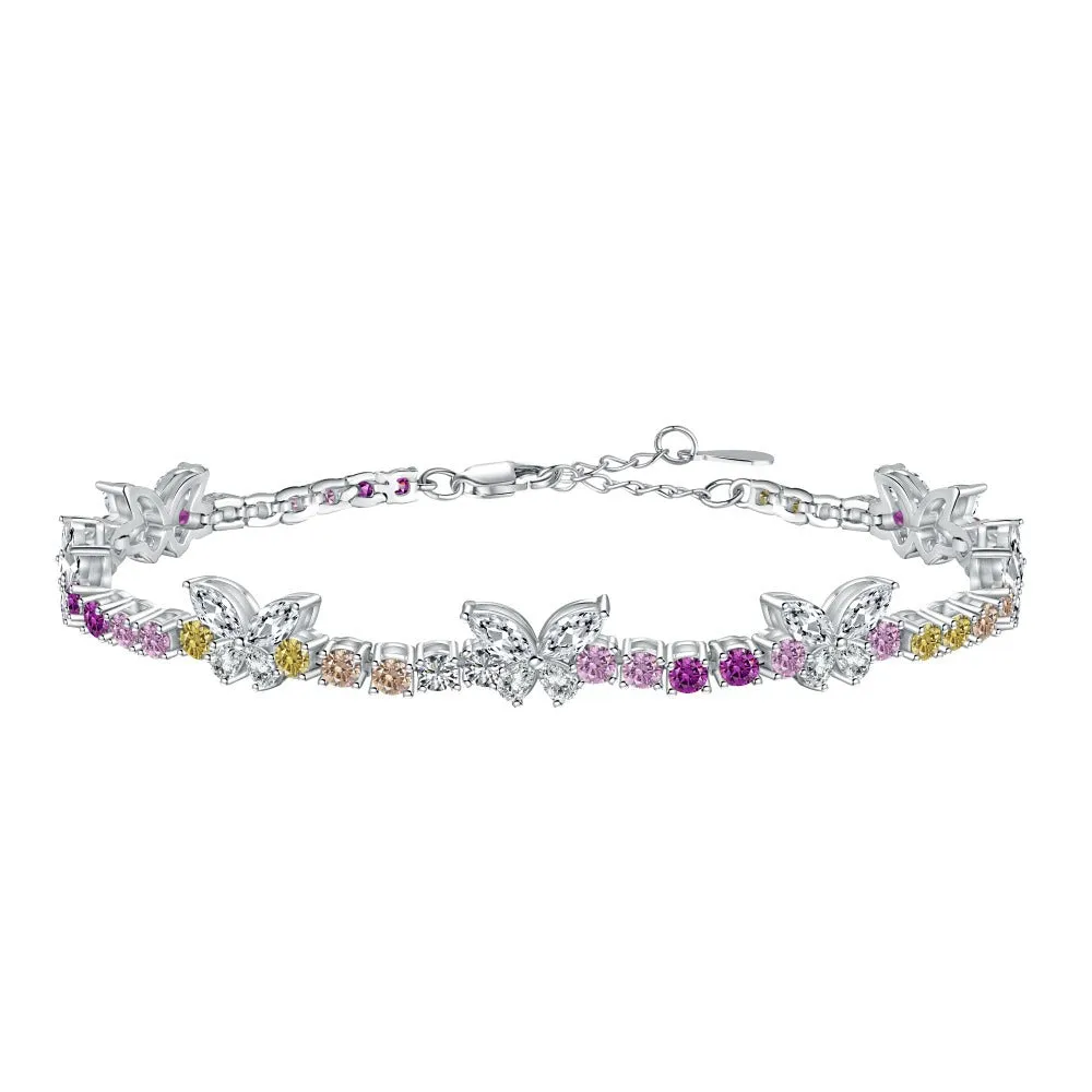 Butterfly Rainbow Tennis Bracelet