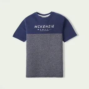 C1446 MCK ZE Sports Wear Blue with Grey T-Shirt