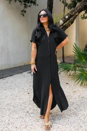 Carmen Caftan Dress | Black