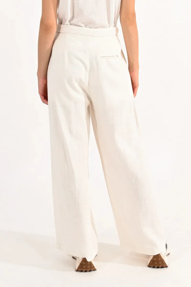 Cate Wide Leg Pants | Ivory