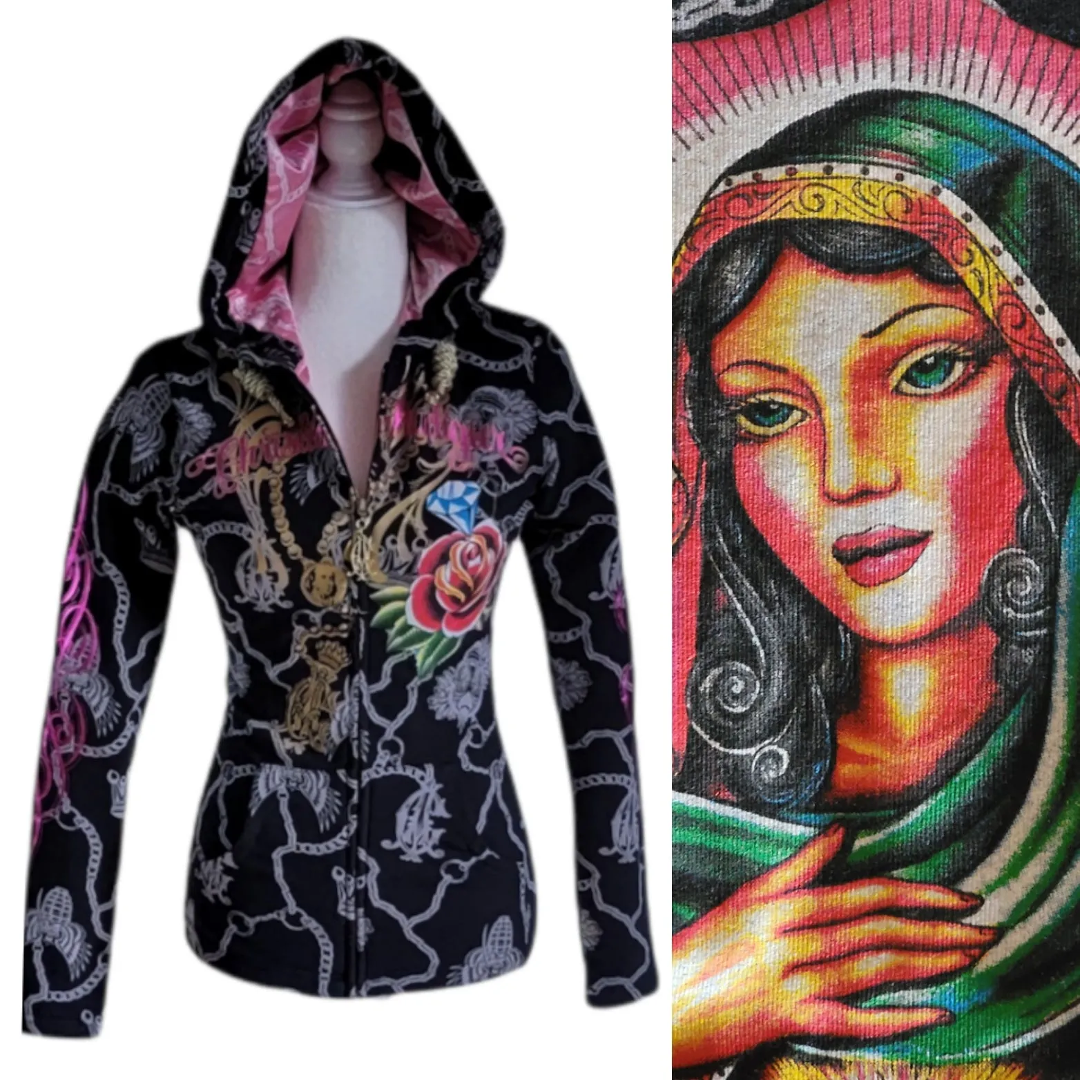 Christian Audigier Full of Grace Jacket Hoodie XS