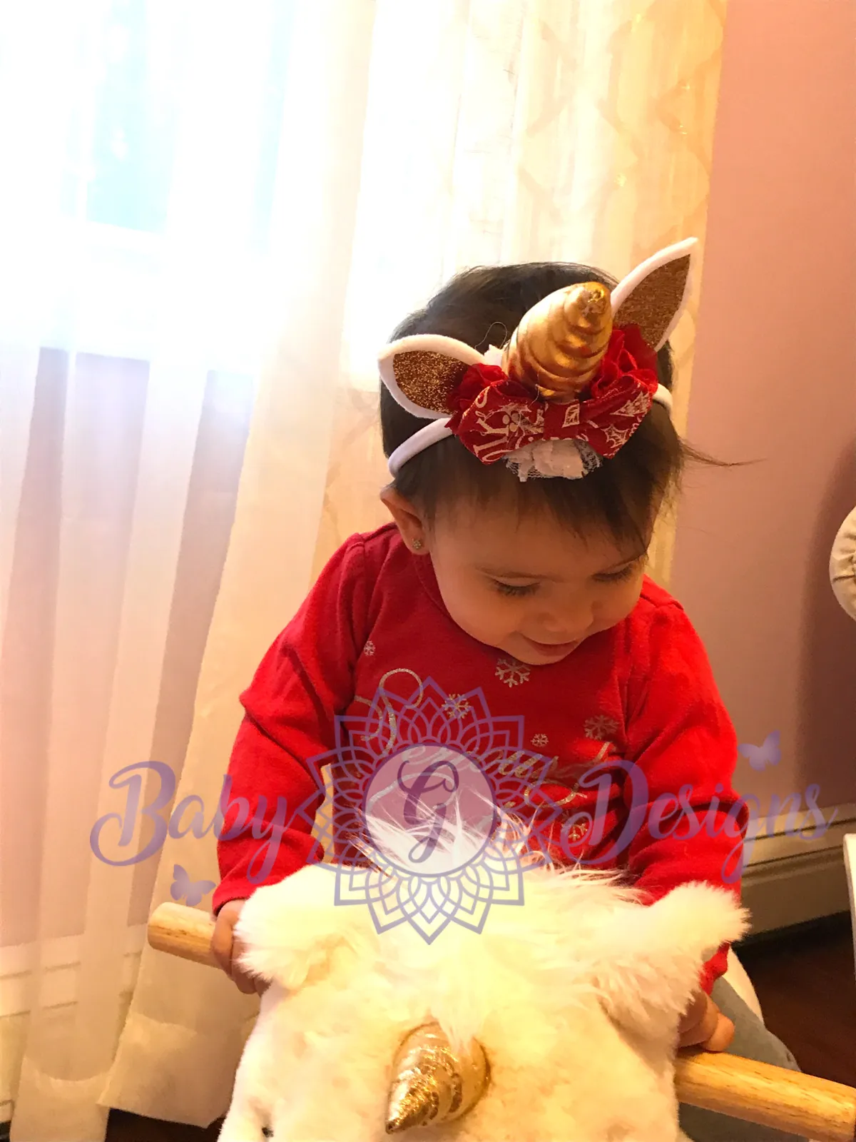 Christmas Unicorn headband