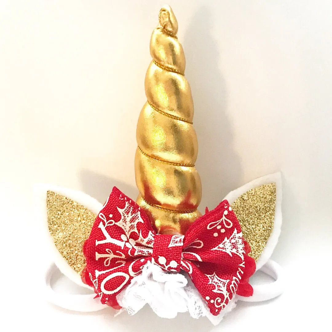 Christmas Unicorn headband