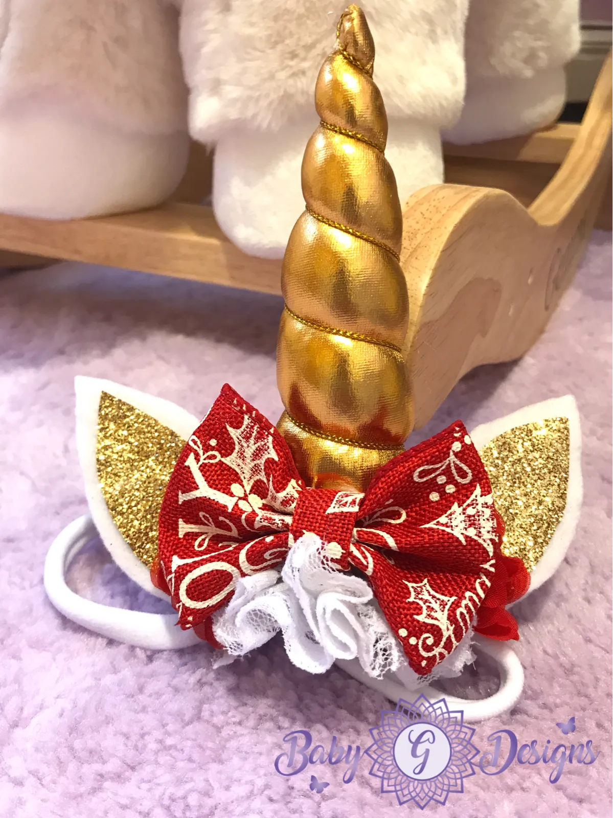 Christmas Unicorn headband