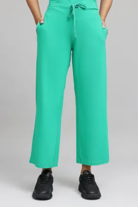 COMFY WIDE-LEG LOUNGE PANTS-EM-GREEN