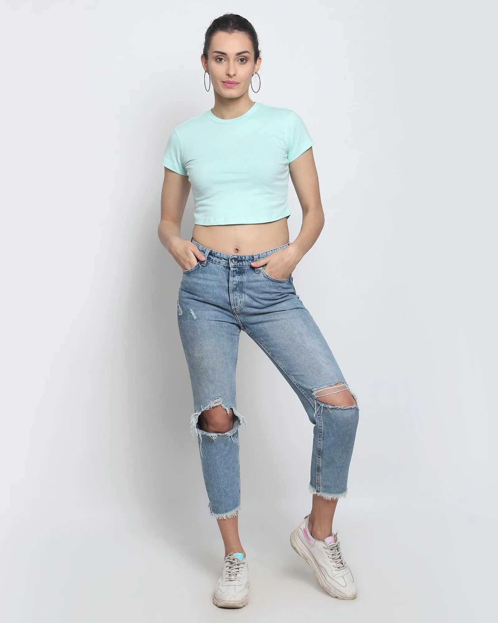 Crop Top: Pale Green