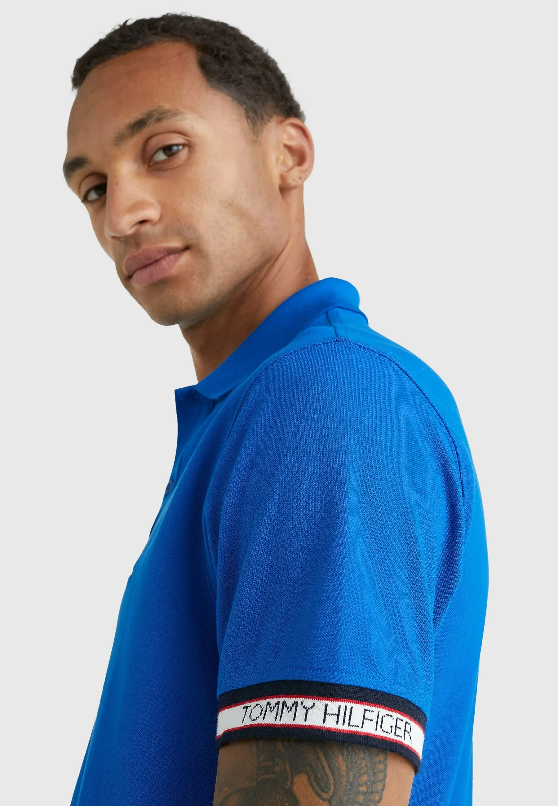 Cuff Branding Regular Polo - Greek Isle Blue