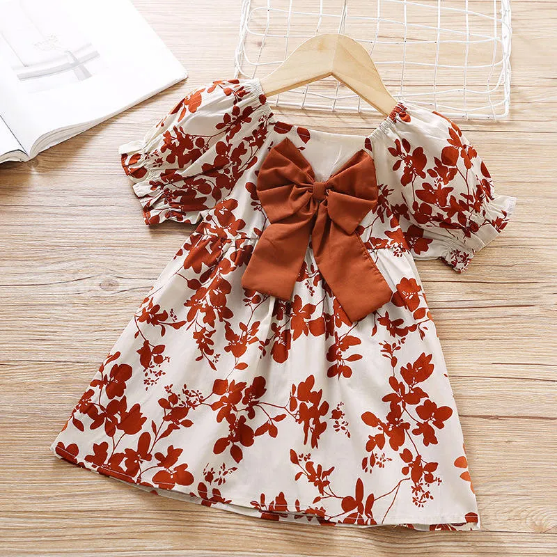 CUTE FLORAL PRINT MILKMAID DRESS