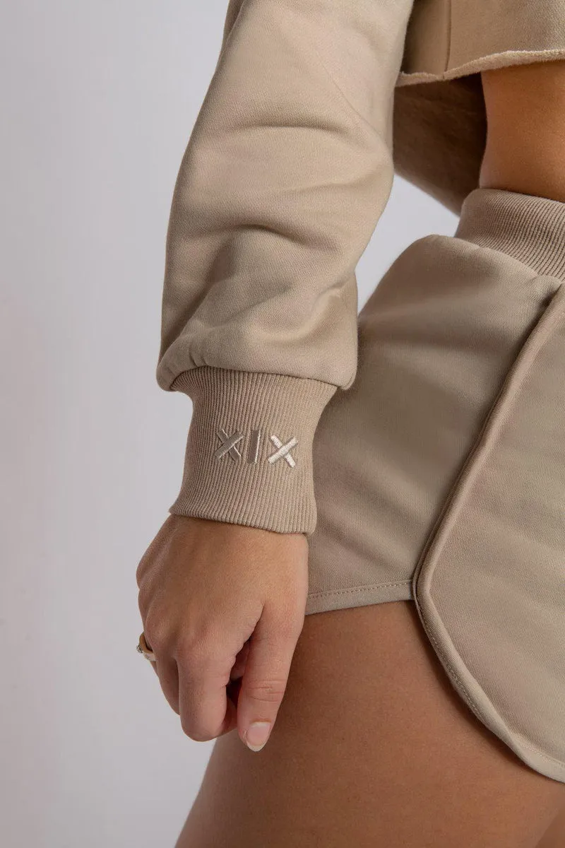 CXIX Oversized Cropped Jumper - Fawn