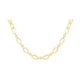 Diamond Pillow Jumbo Link Chain Necklace