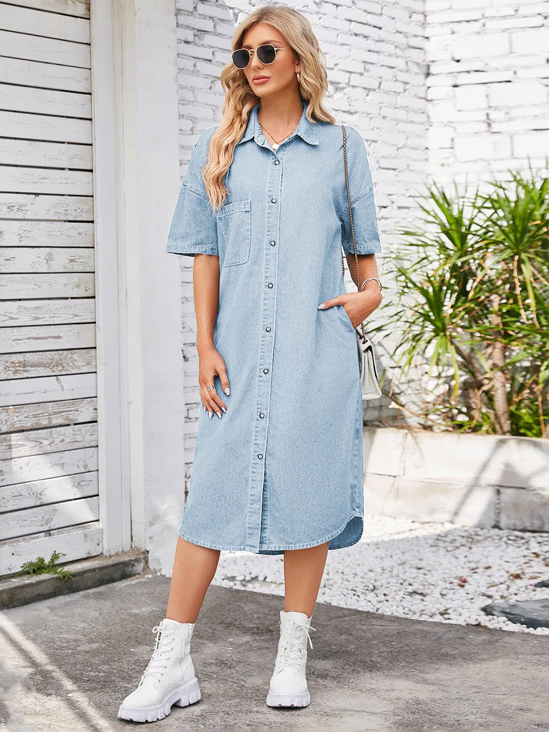 Double Down Denim Dress