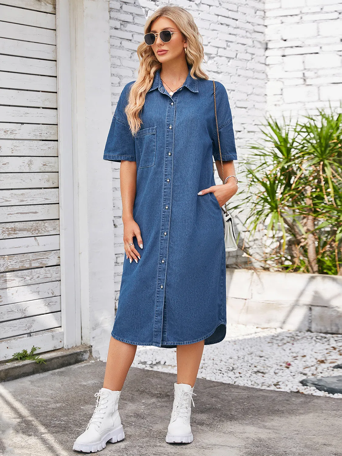 Double Down Denim Dress