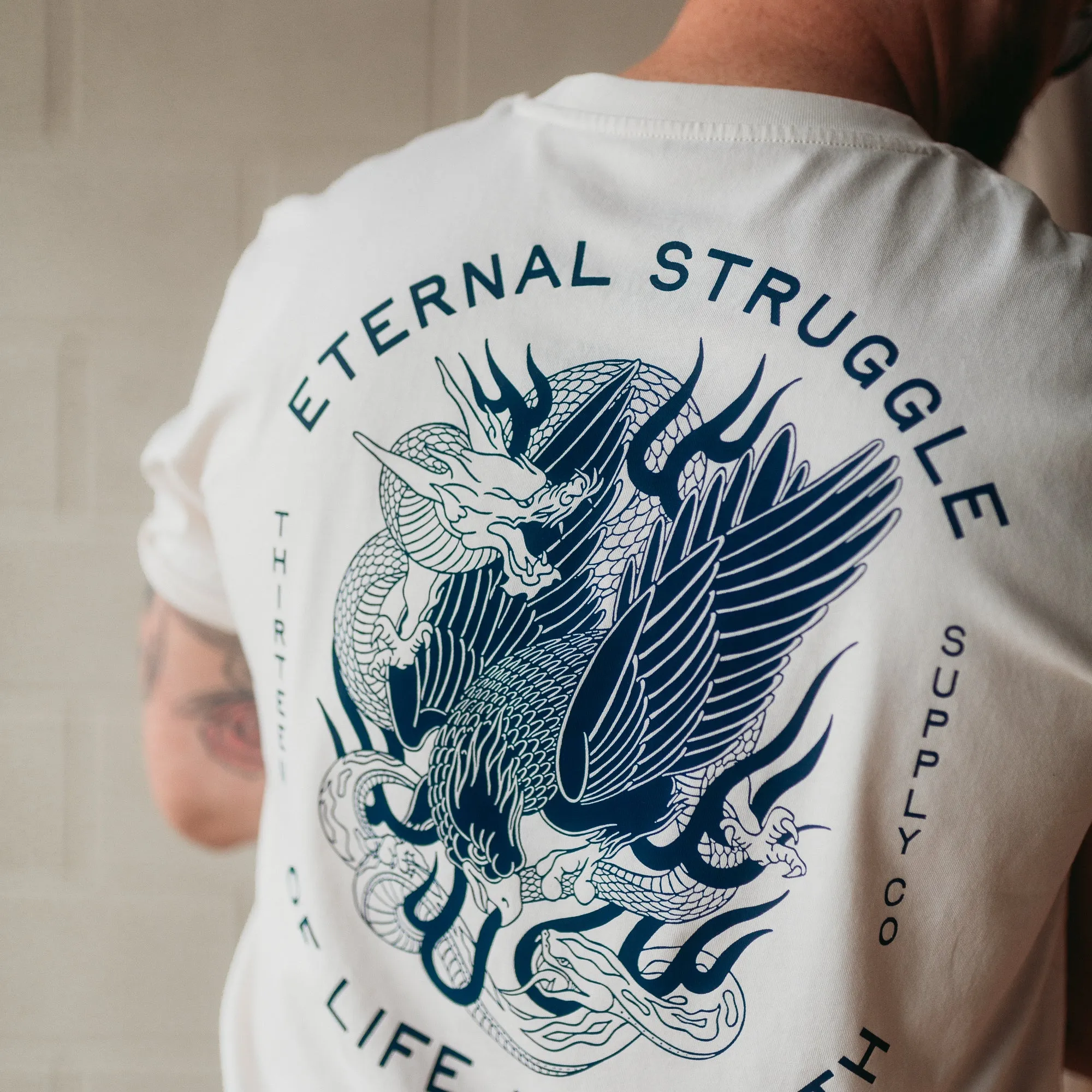 ETERNAL STRUGGLE - OFF WHITE UNISEX T-SHIRT