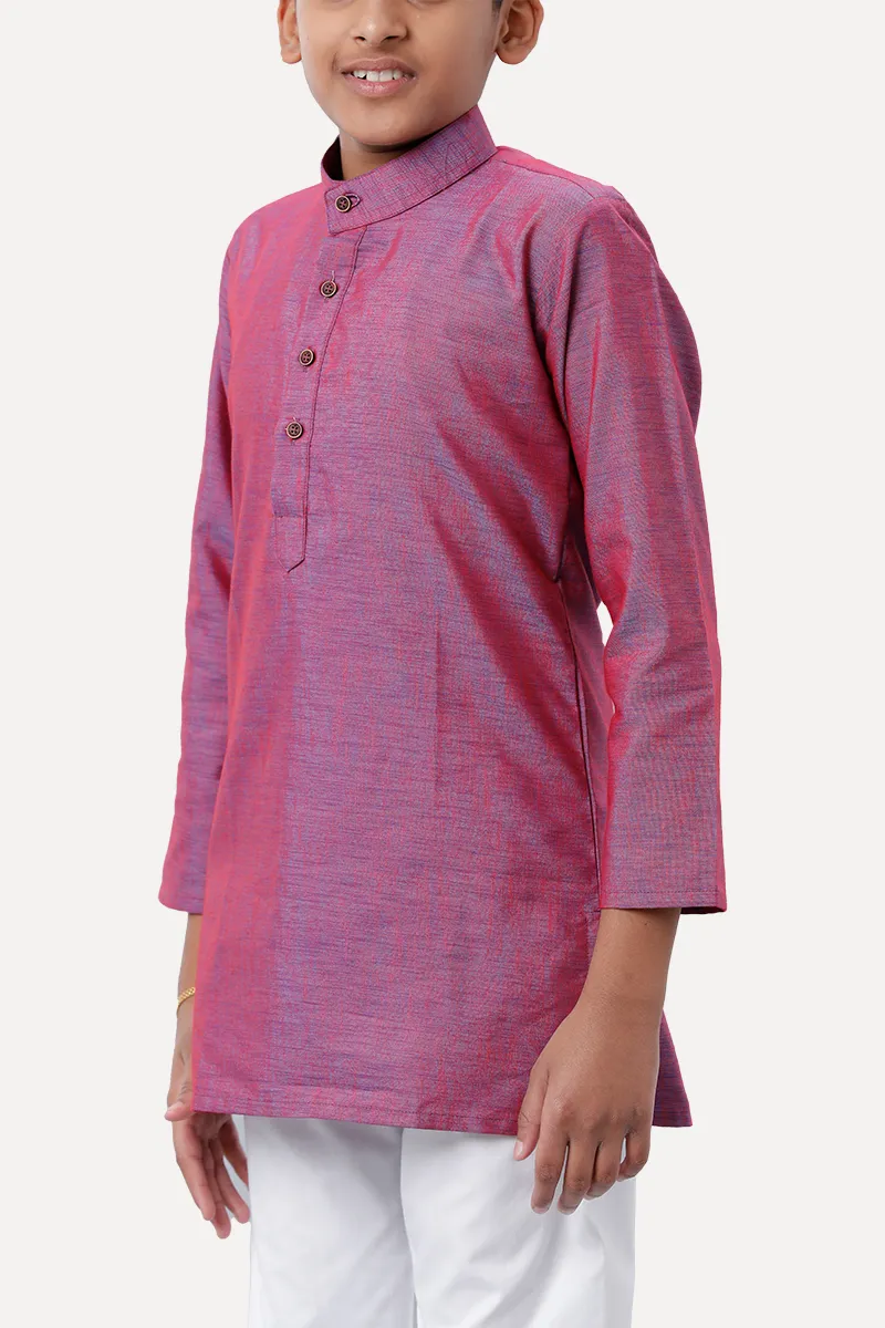 Exotic - Iris Purple Kurta and Pyjama 2 In 1 Set For Kids | Uathayam