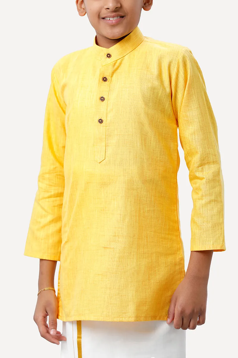 Exotic - Yellow Kurta For Kids | Uathayam