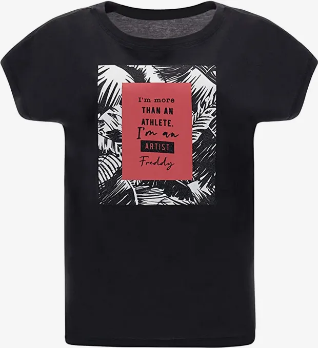 Freddy Women's t-shirt with patterned print S3WBFT2 N black