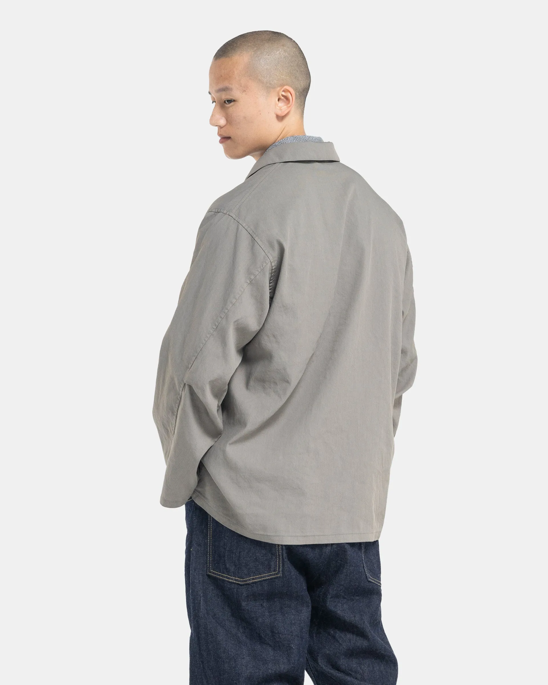 Garment-dye Shirt Jacket in Greige