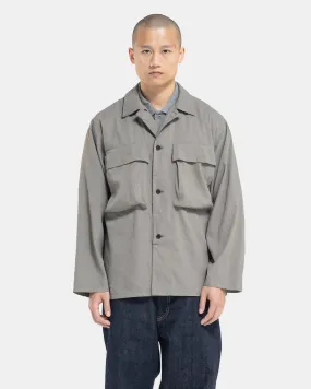 Garment-dye Shirt Jacket in Greige