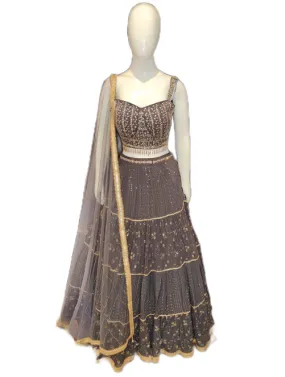 Georgette Lehenga Choli With Hand Embroidery