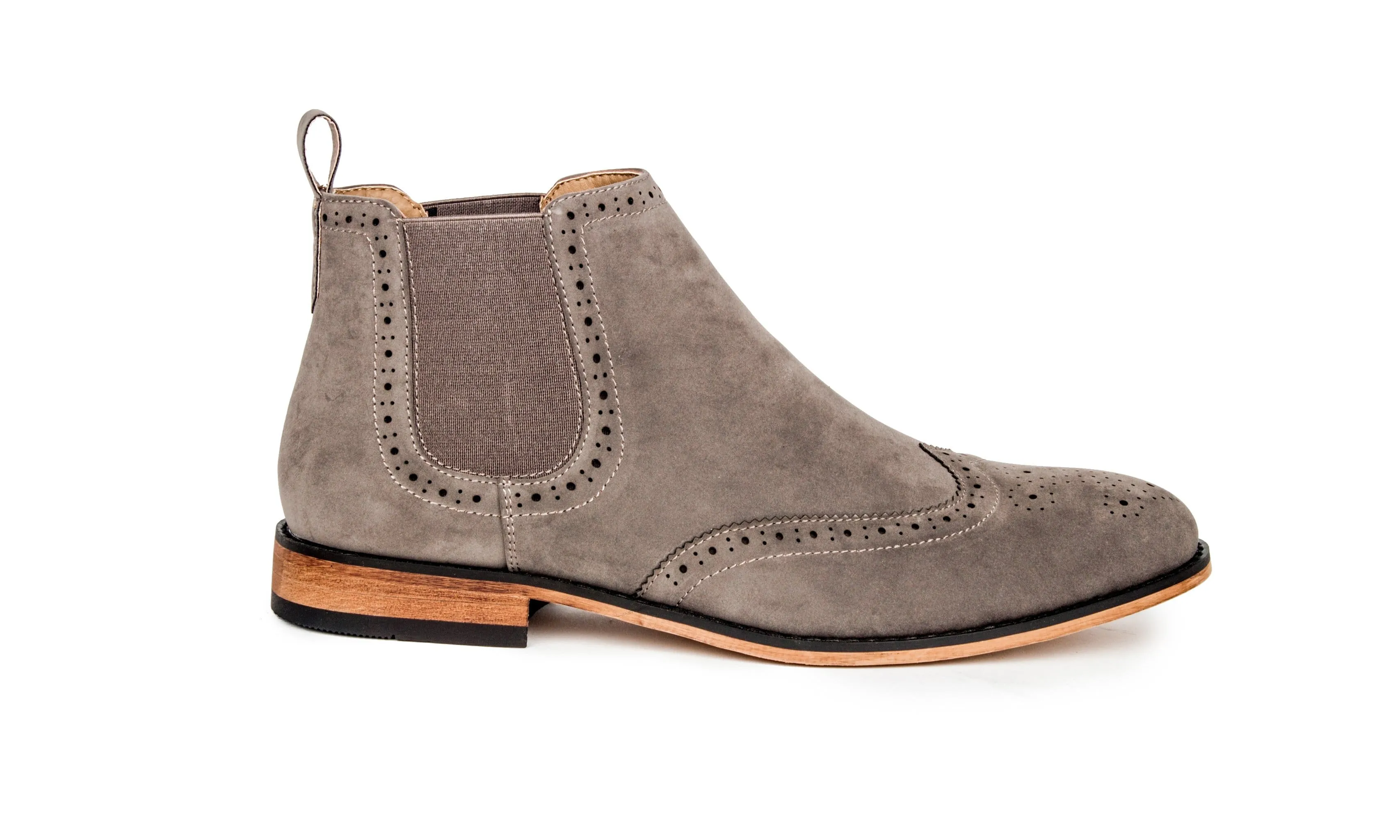 Gino Vitale Men's Wing Tip Chelsea Boots