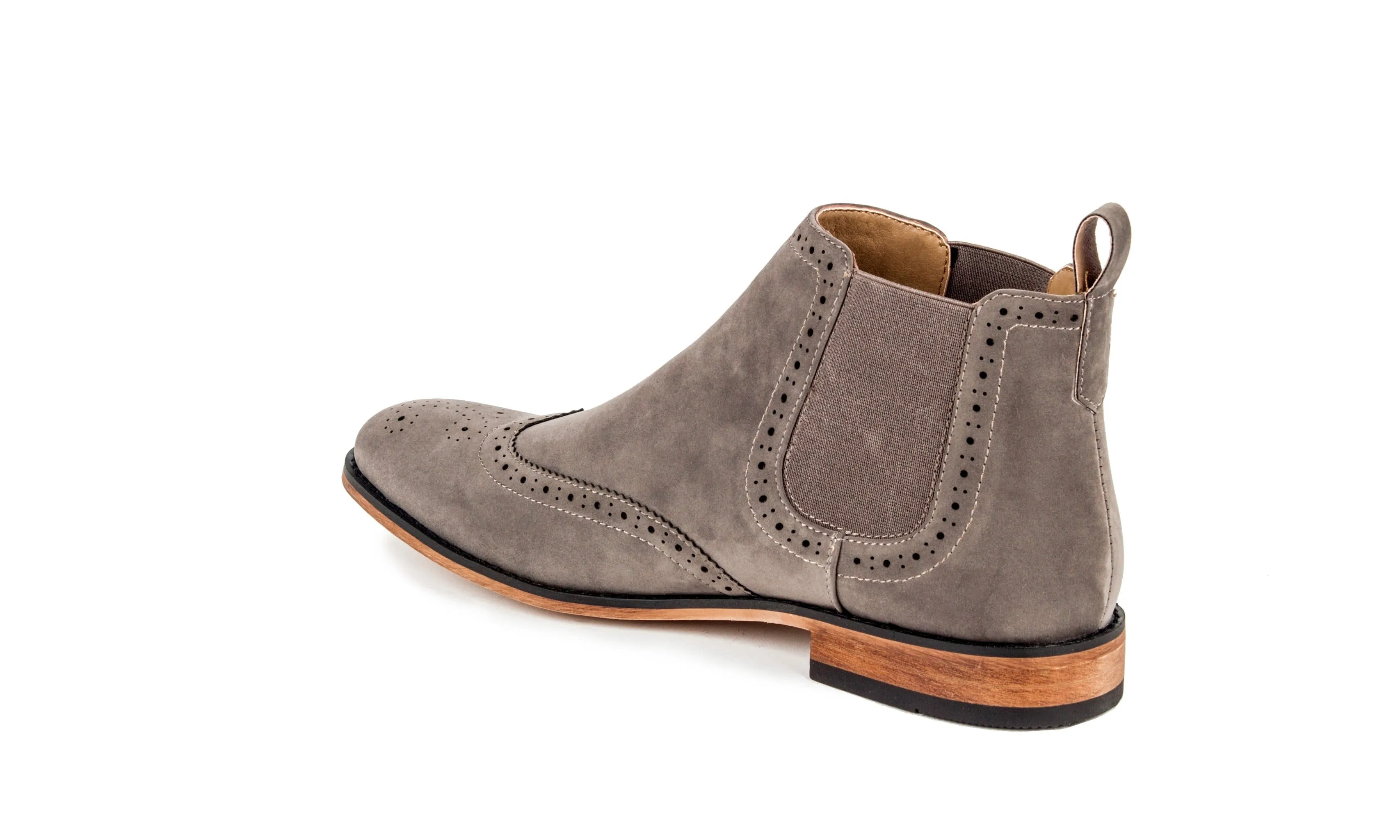 Gino Vitale Men's Wing Tip Chelsea Boots