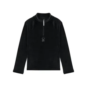 Girls Shimmer Bug Half Zip - Black