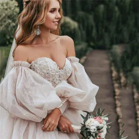 Glittering Boho Bridal Gown