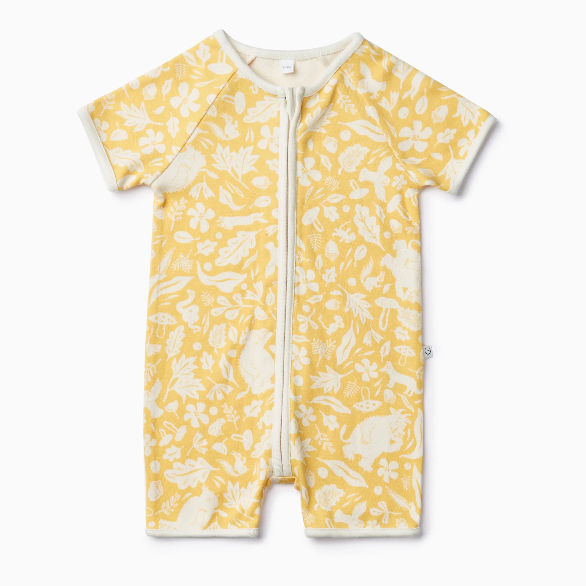 Gruffalo Buttercup Yellow Zip Summer Pajamas