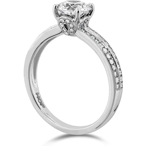 Hearts On Fire Lorelei Engagement Ring with Diamond Band