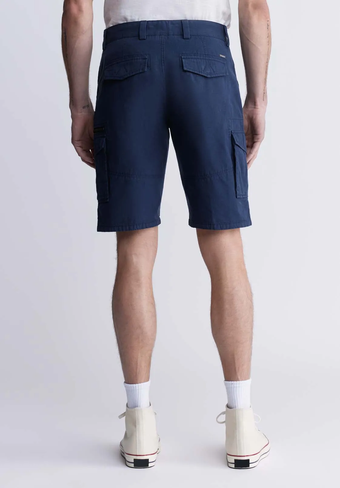 Hiero Men's Cargo Shorts in Midnight Blue - BM24270