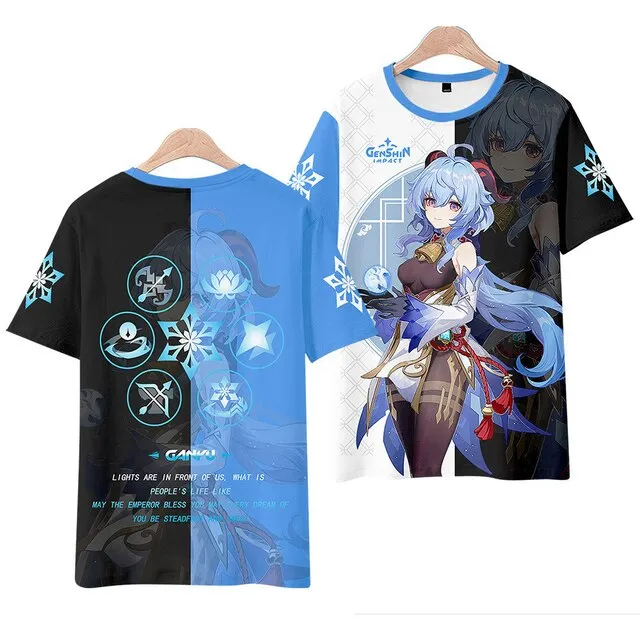 Hot Anime Game Genshin Impact T-Shirts Men Women 3D Print Oversized T Shirt Harajuku Kids Streetwear Boy Girl Tees Tops Clothing