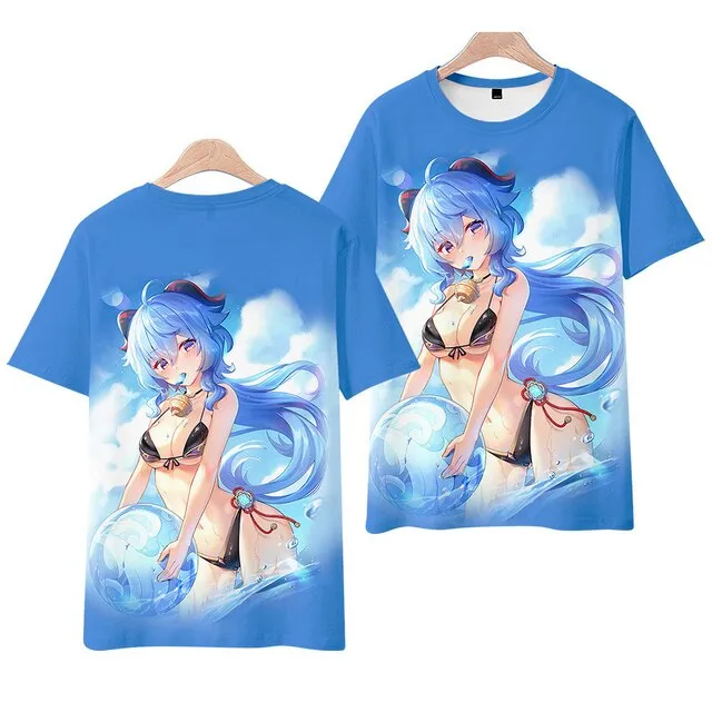 Hot Anime Game Genshin Impact T-Shirts Men Women 3D Print Oversized T Shirt Harajuku Kids Streetwear Boy Girl Tees Tops Clothing