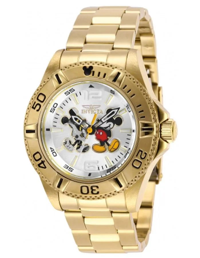 INVICTA Disney Limited Edition Mens - Automatic - Open Heart -Gold-Tone - Mickey