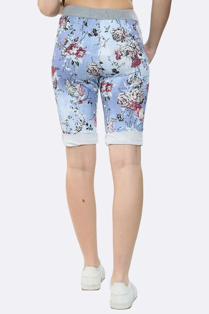 Italian Floral Printed 3/4 Trouser