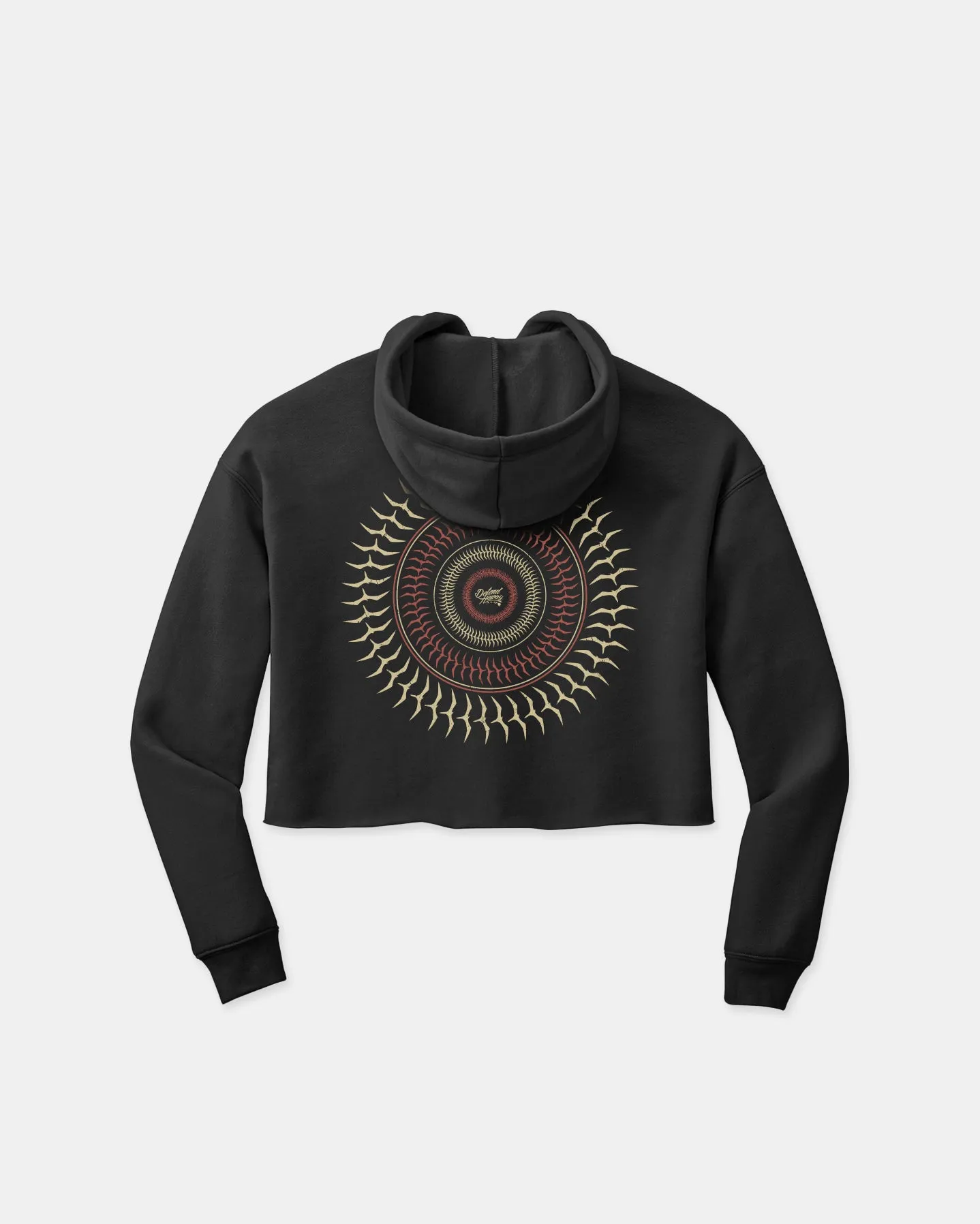 IWA GIRL Black Crop Hoodie