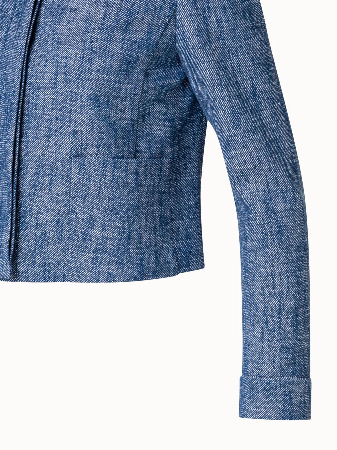 Kurze Denim-Jacke aus Baumwolle mit Stretch