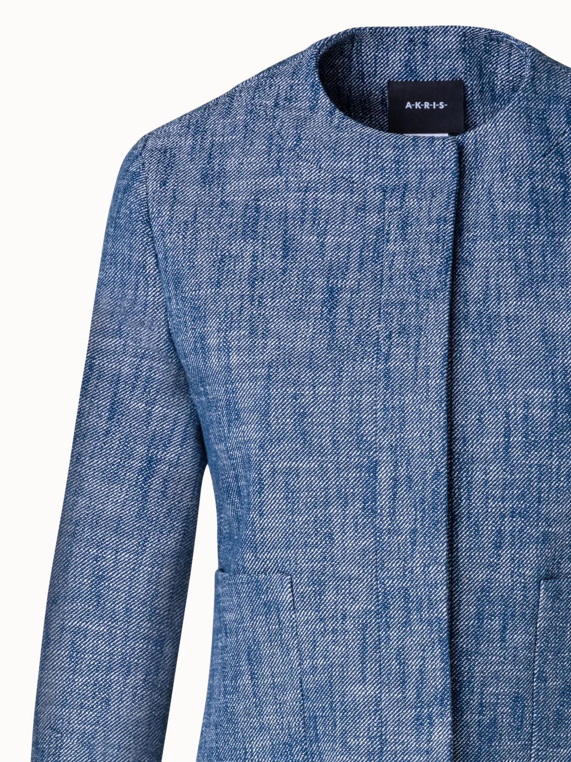 Kurze Denim-Jacke aus Baumwolle mit Stretch