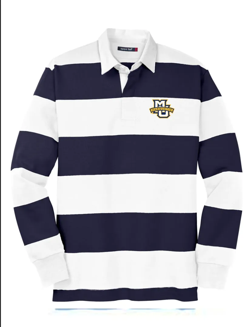 Marquette Striped Rugby Polo