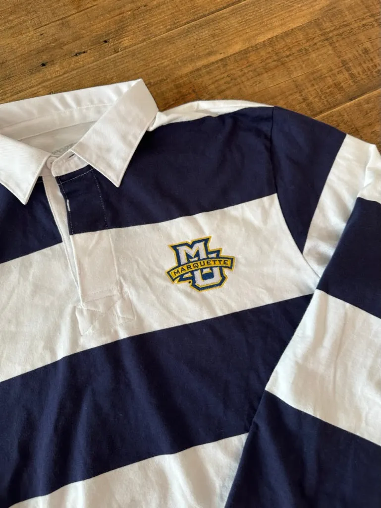 Marquette Striped Rugby Polo