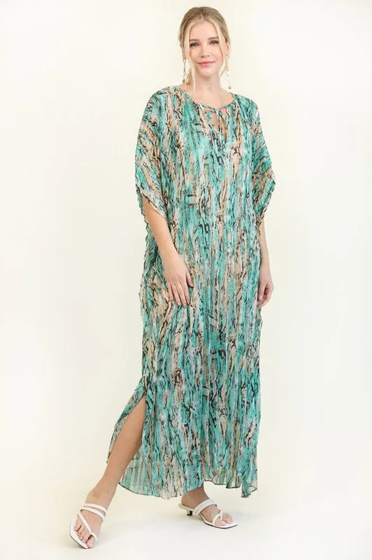 Melissa Pleated Kaftan Dress