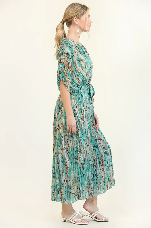 Melissa Pleated Kaftan Dress