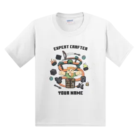 Minecraft Alex Expert Crafter Personalized Kids Short Sleeve T-Shirt