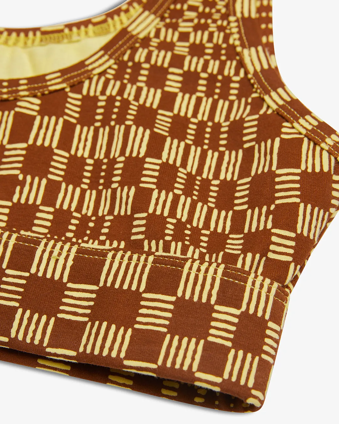 Nationals Crop - Biscuit Jacquard