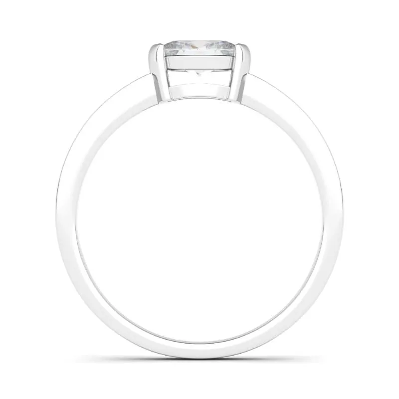 Oval Half Bezel Diamond Ring