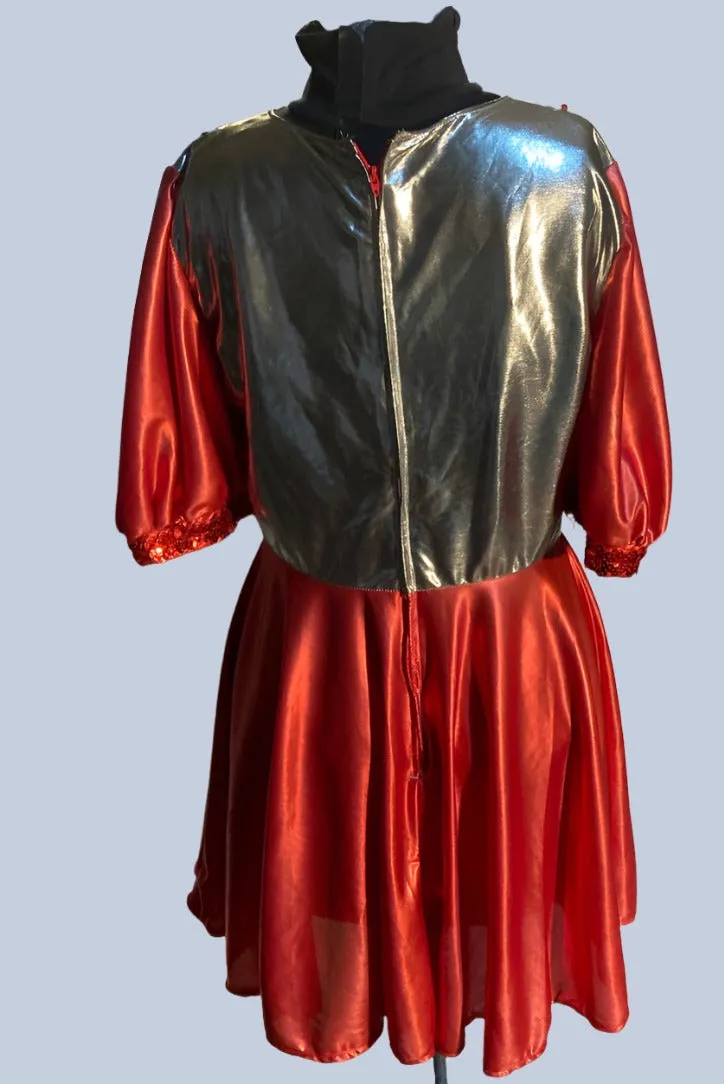 Patriotic Ladies Red & Silver Adult Costume Dress Ladies Medium