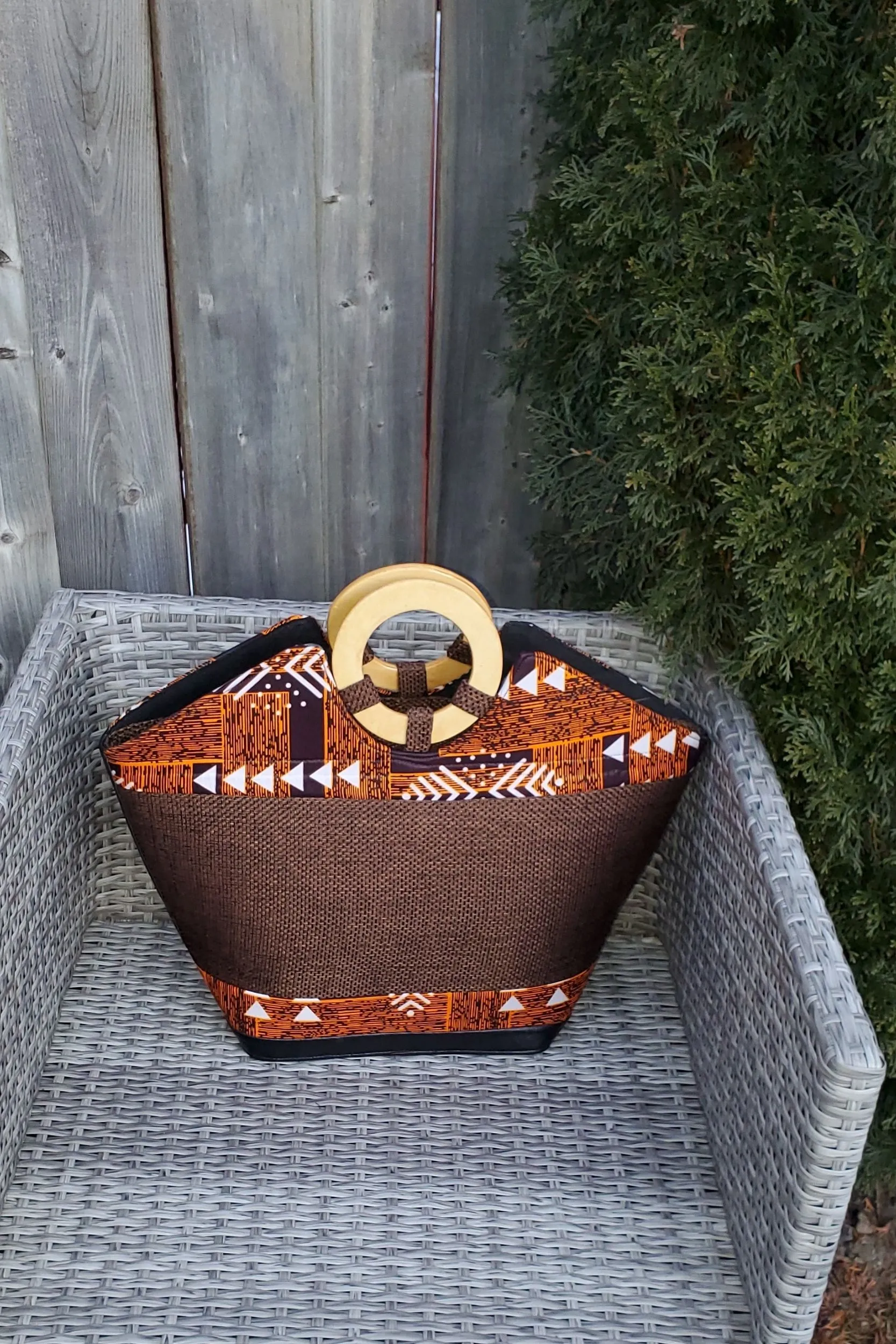 PENELA African Print Tote Bag