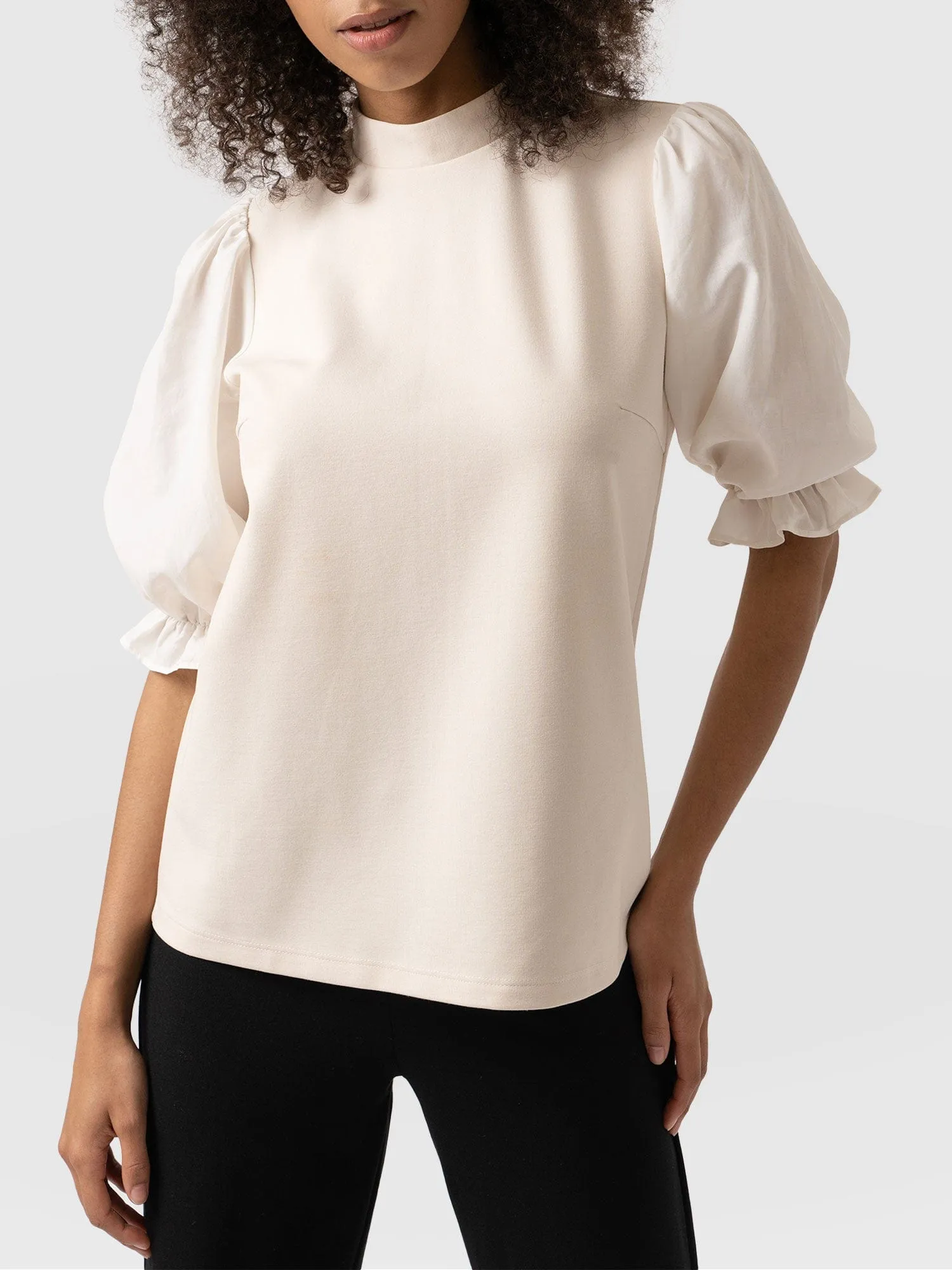 Penny Puff Sleeve Top - Cream