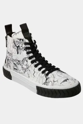 Printed Double Back Zip Hi Top Sneaker