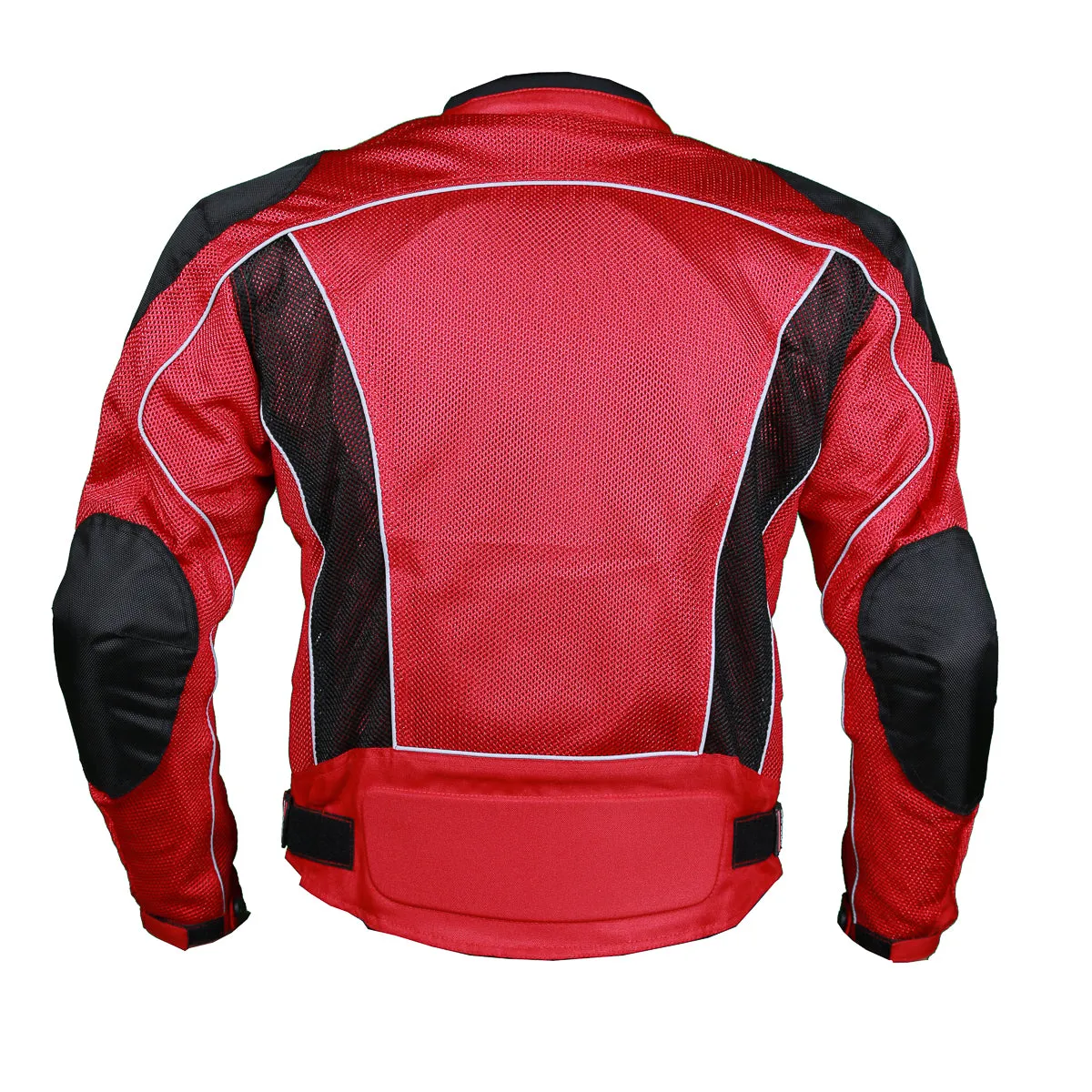 RED SUMMER JOY MESH MOTORCYCLE JACKET